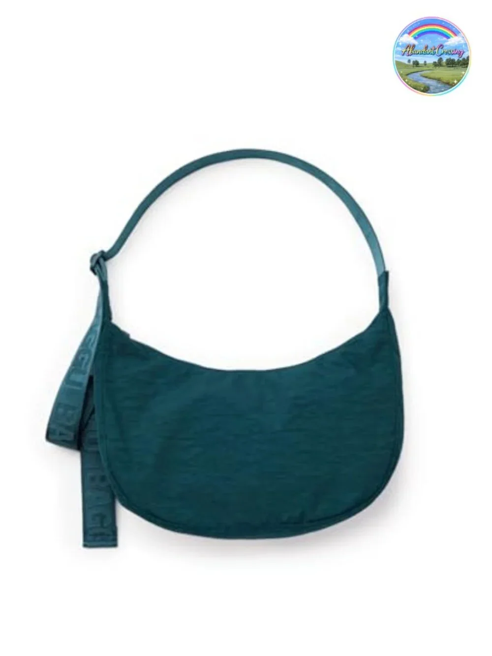 Recycled Nylon Crescent Bag Medium Crossbody Hobo